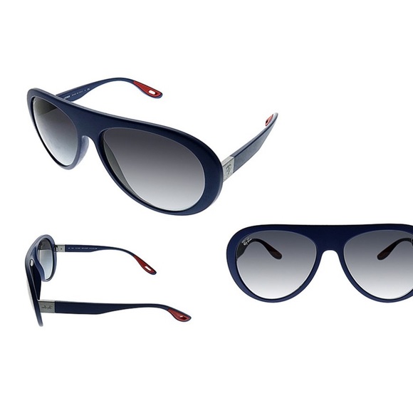BNWT Ray-Ban Blue Navy Shield Aviators!